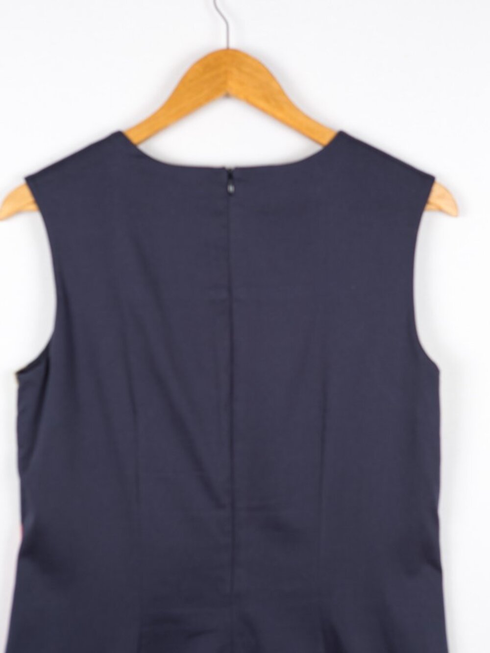 Desigual Retro Geometric Target Shift Dress Navy Blue Cotton Blend Size US 8 - Picture 6 of 12